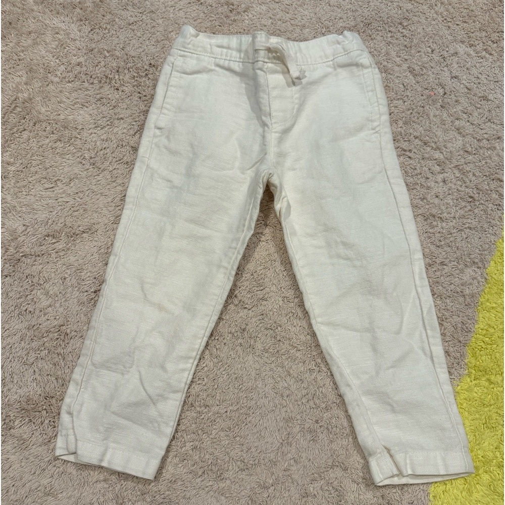 Linen Blend Janie & Jack White Pants